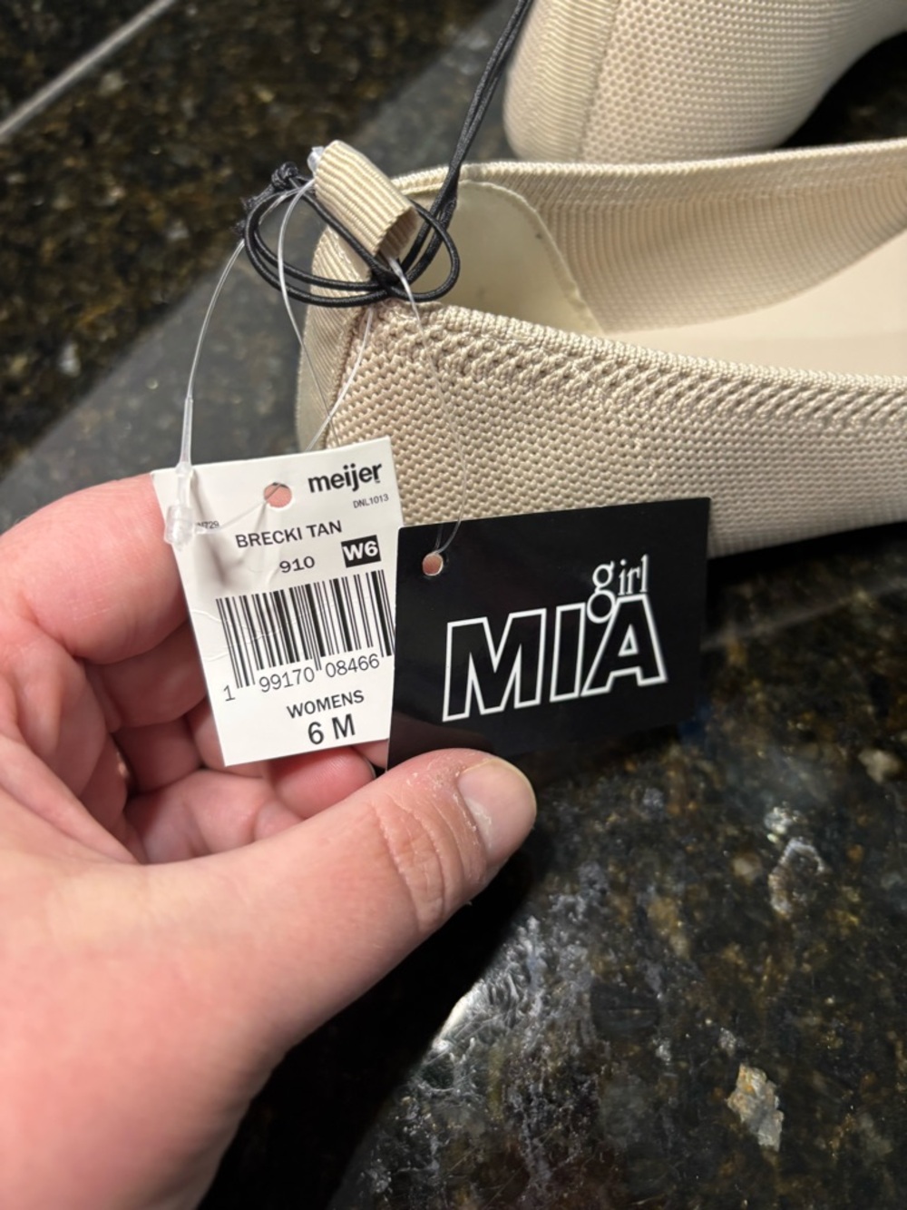 MIA NWT Women's Two-Tone Knit Ballet Flats - Black & Cream - Picture 7 of 8